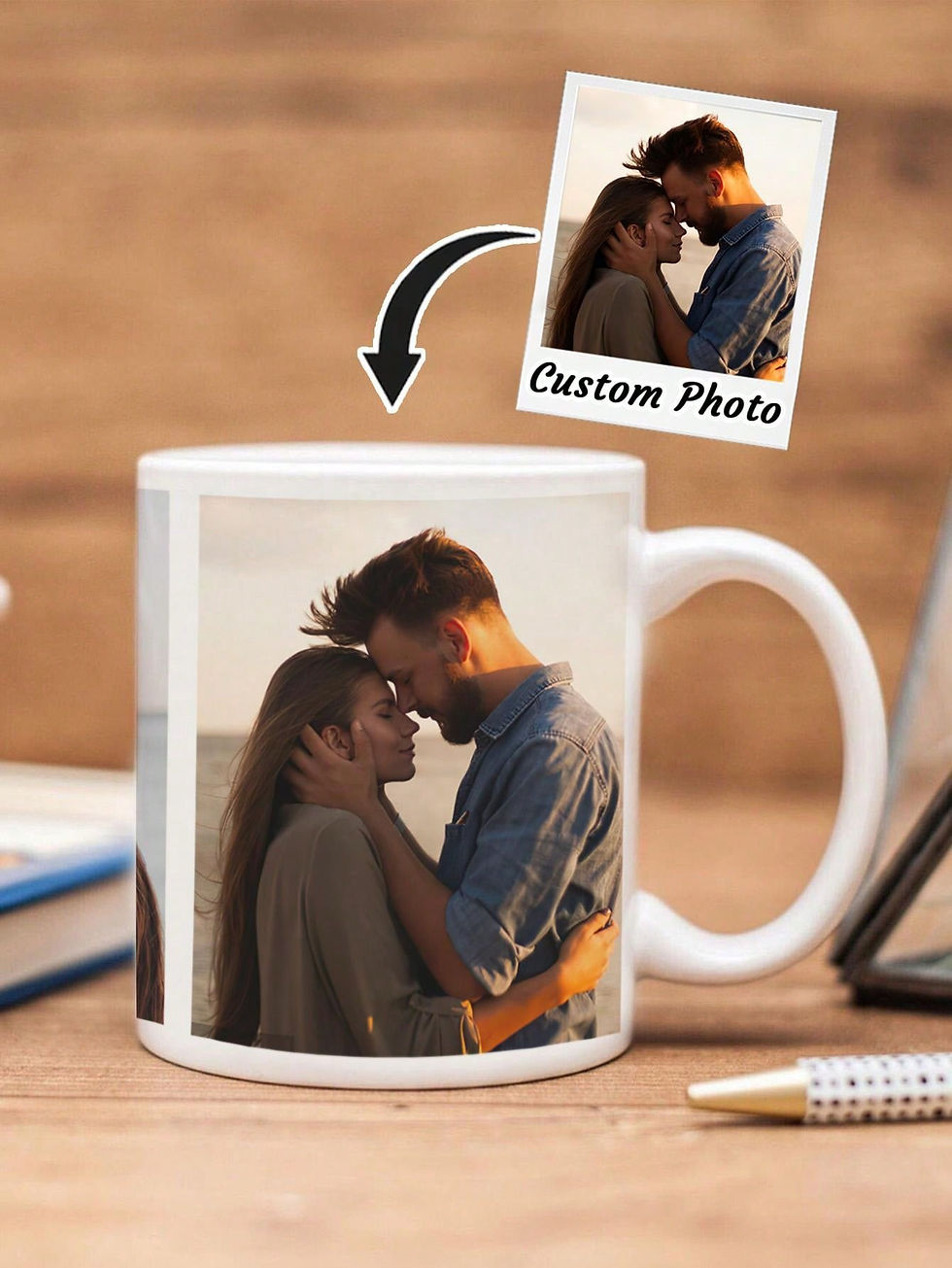 Miniatura: 1pc Custom Photo Mug Personalized Coffee Mug with Photo Unique Gift for Annivers