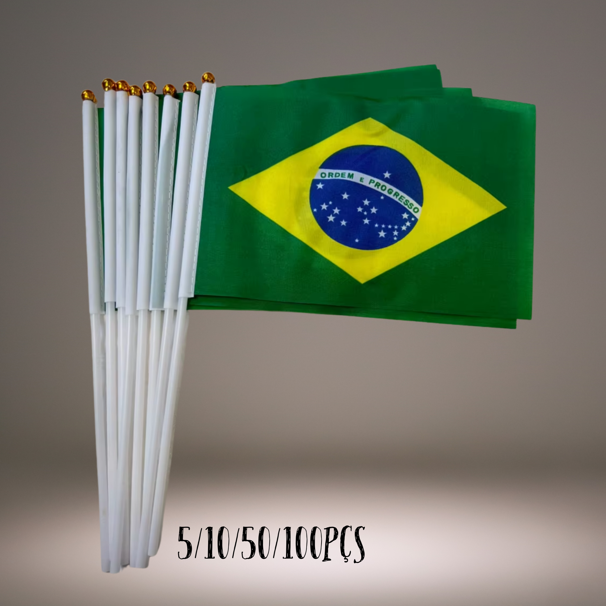 Bandeira de mão do Brasil 14x21cm