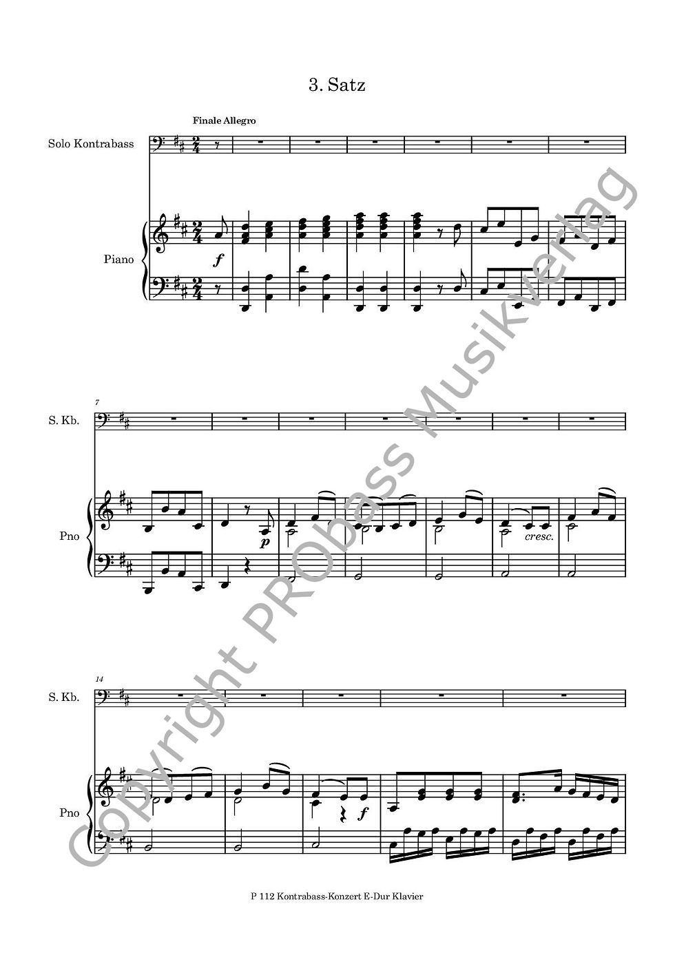 Dittersdorf E-Dur Kb+Pno Orchesterstimmung - Klavier-024