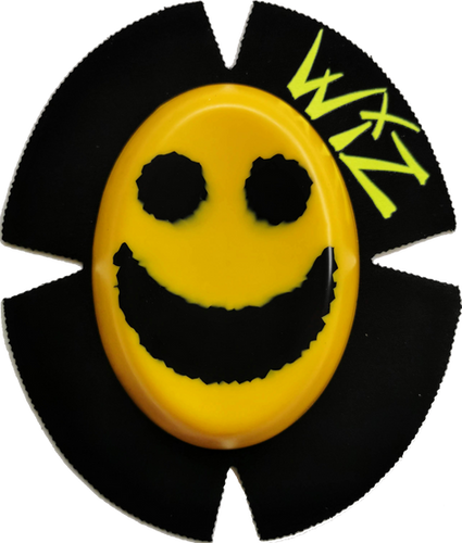 WIZ SMILEY FACE KNEE SLIDERS BLACK YELLOW | Mysite - View #6