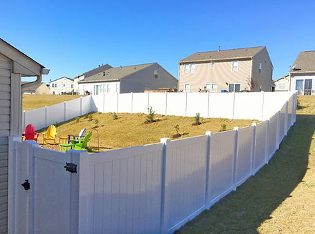 vinyl fence installed in fort mill sc