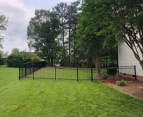 aluminum fence in a fort mill house