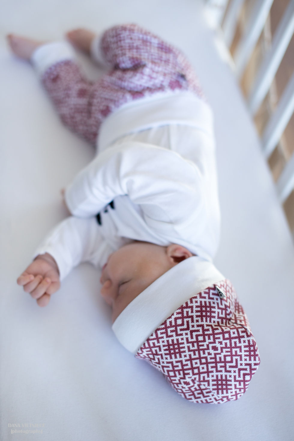 Thumbnail: Red Latvian design pants, hat and bodysuit