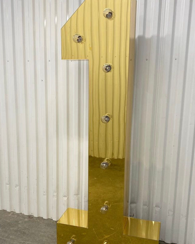 $150 - 5ft Gold Marquee Number