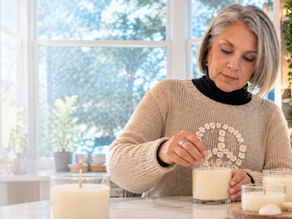 working in the candle studio