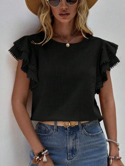 Miniatura: Denise Ruffle Cap Sleeve Top