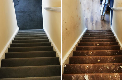 staircase carpet fitting and interior painting work in Bedford