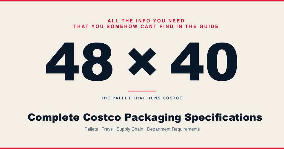 COSTCO PACKAGING SPECIFICATIONS & REQUIREMENTS GUIDE