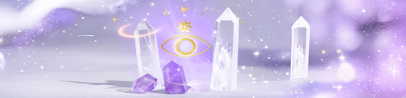 Healing crystals and spiritual tools used by Veronica Medium.