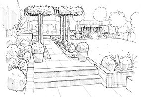 Garden with roof-trained trees.jpeg