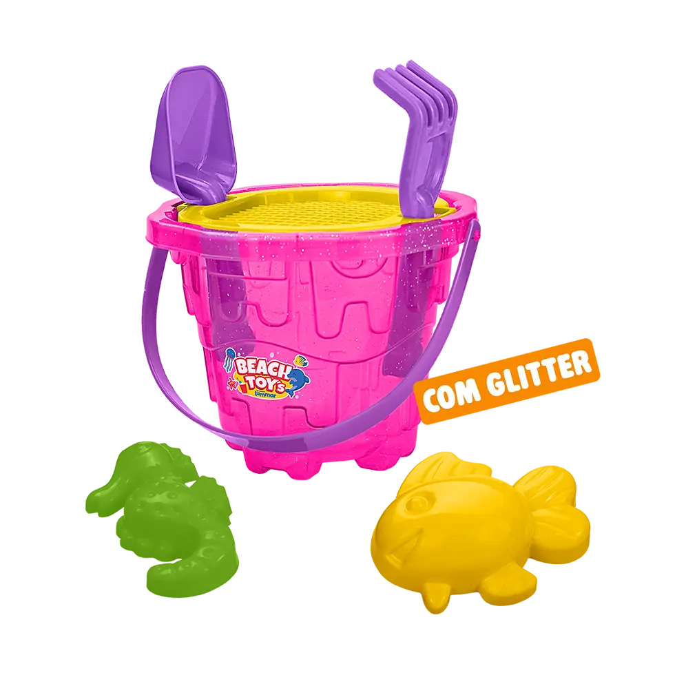 Miniatura: Balde de Praia Castelinho Redondo Mini | 6 peças