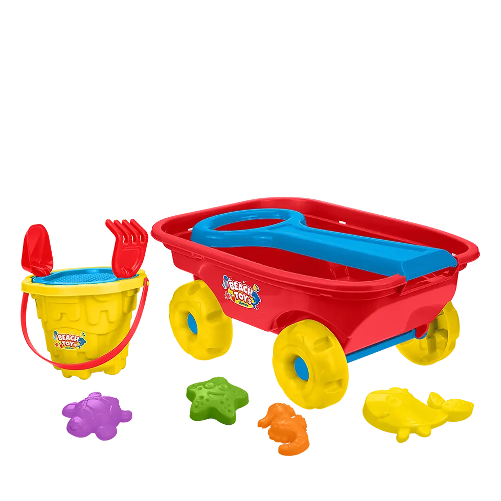 Miniatura: Beach Car Toys com Balde de Praia Mini Redondo | 9 peças