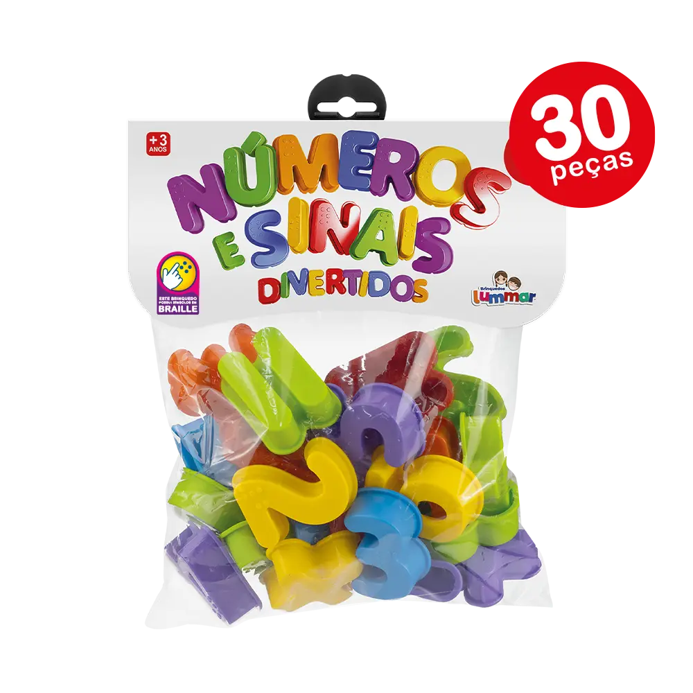 Números e Sinais Divertidos - 30 peças | Solapa