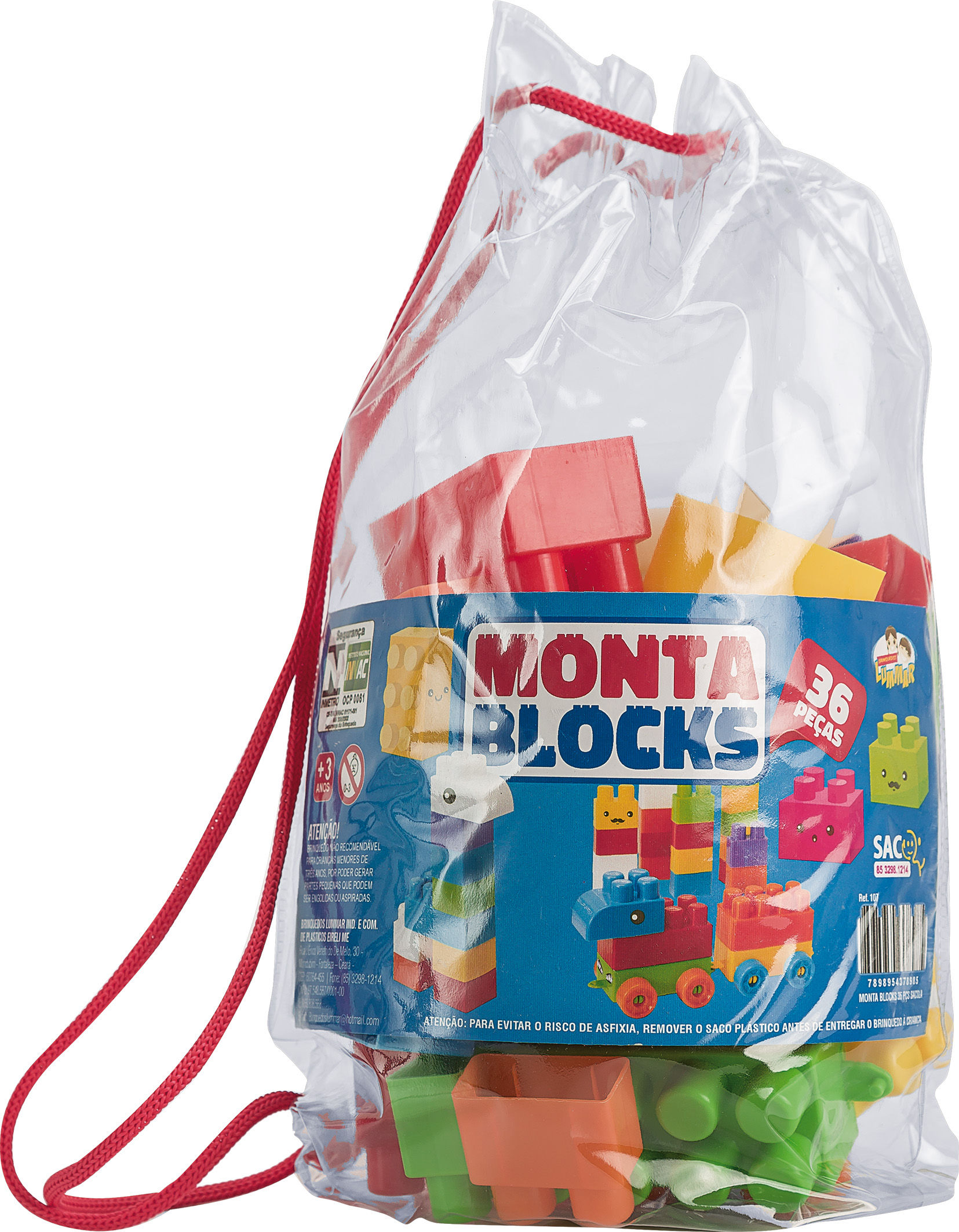 MONTA BLOCKS 36 PEÇAS NA SACOLA