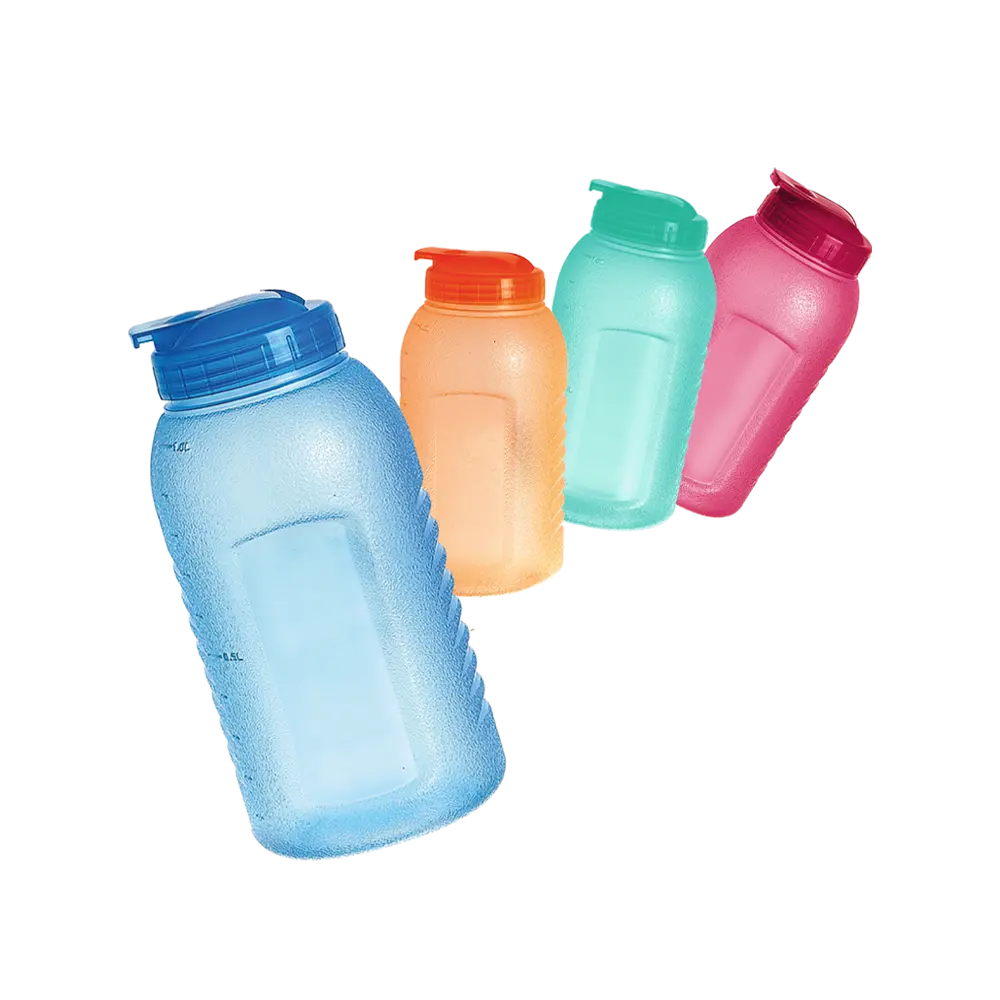 Kit com 4 Garrafas Redonda Quality Color - 1 L