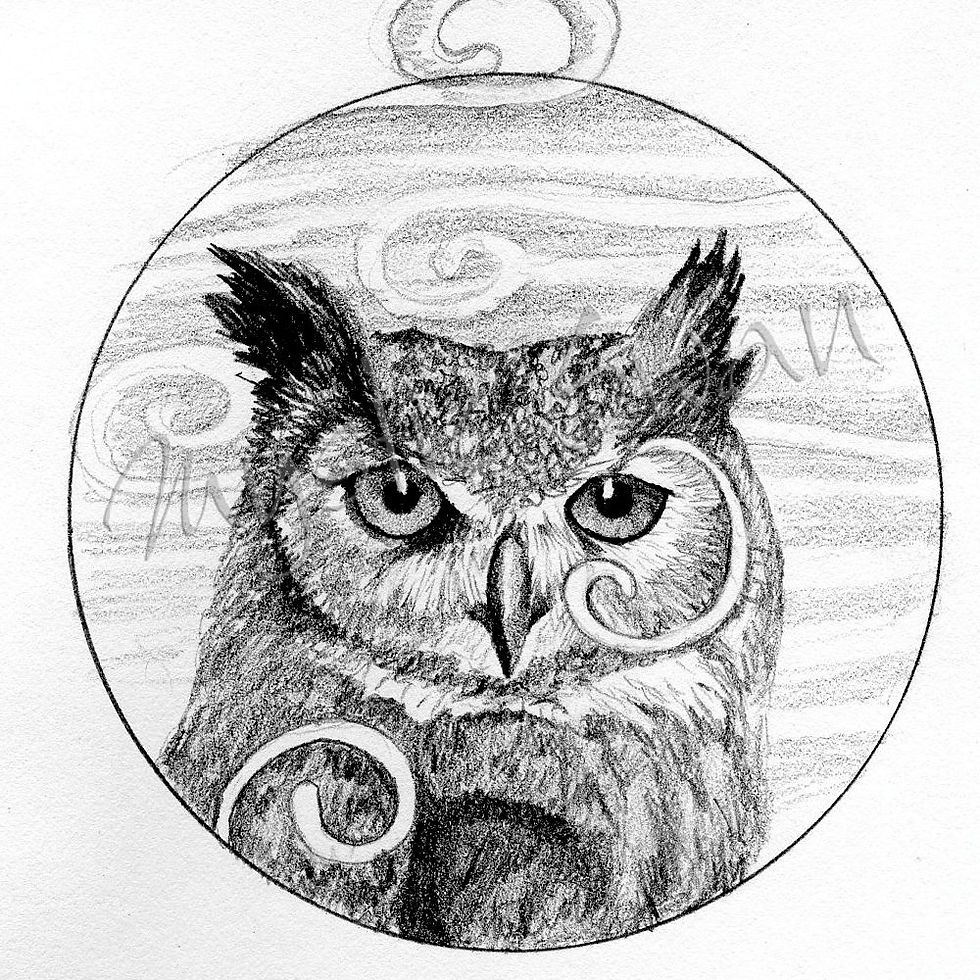 Thumbnail: Spirit Owl Necklace/Pendant in Sterling Silver