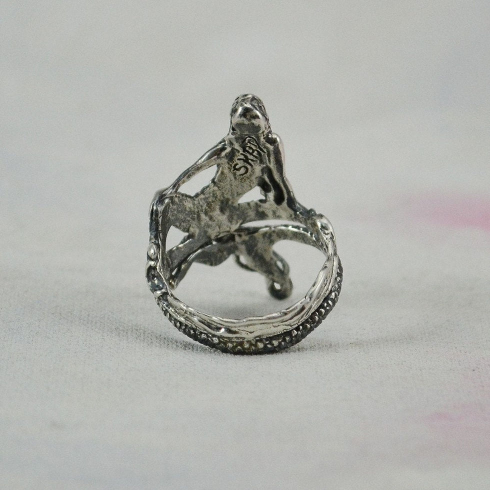 Thumbnail: Mermaid Ring In Sterling Silver, Magical Fantasy Jewelry