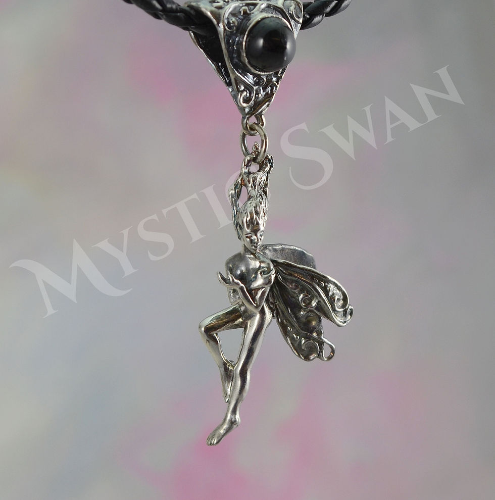 Thumbnail: Clarity Frolicking Faerie Pendant in Sterling Silver