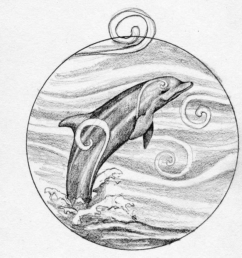 Thumbnail: Spirit Dolphin Necklace/Pendant in Sterling Silver