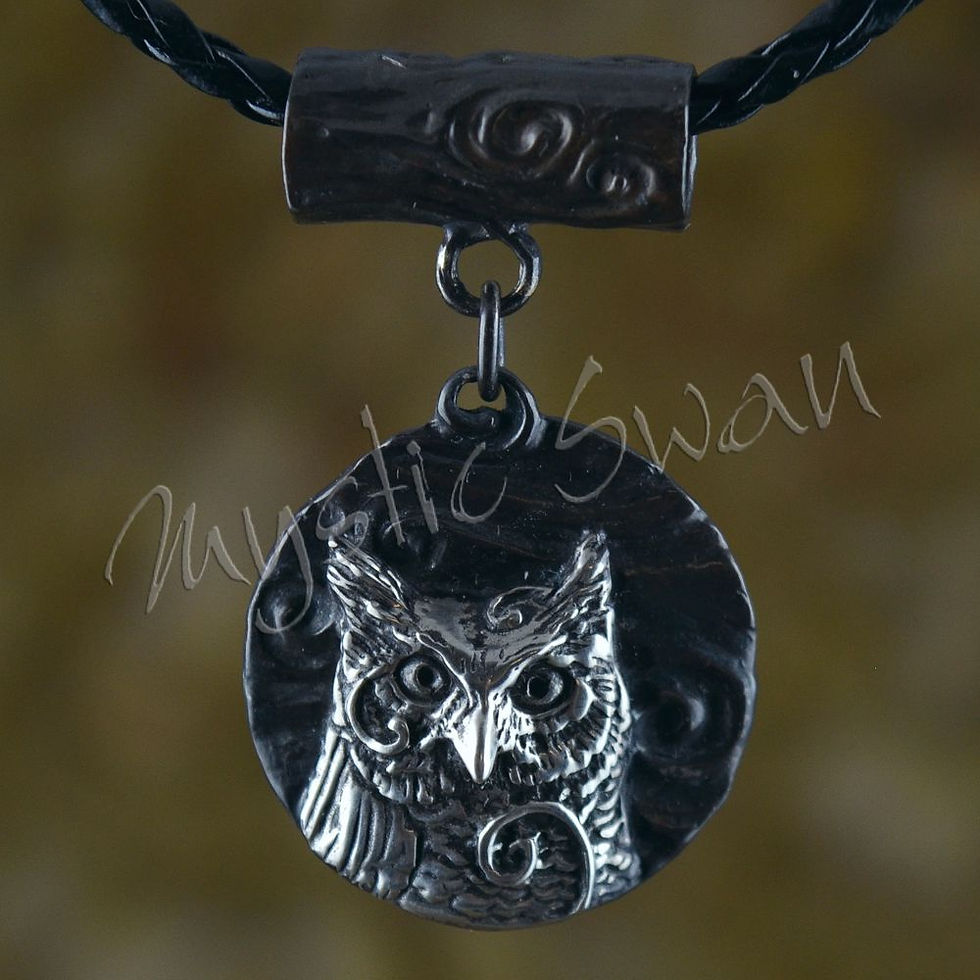 Thumbnail: Spirit Owl Necklace/Pendant in Sterling Silver