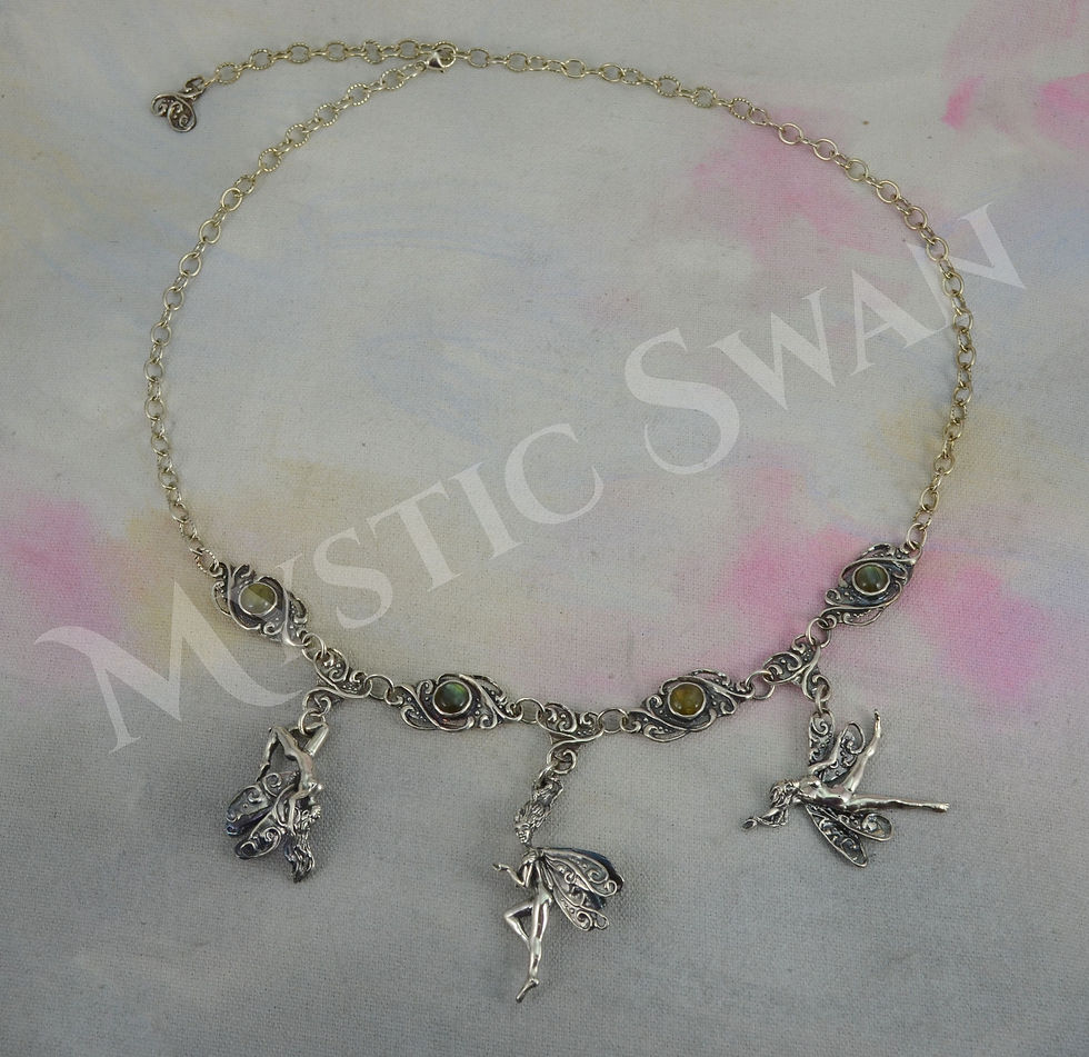Thumbnail: 3 Faerie Necklace with Stone Accents