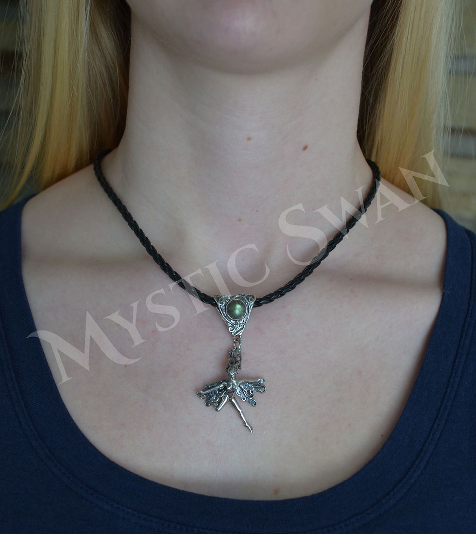 Thumbnail: Spirit Frolicking Faerie Pendant in Sterling Silver
