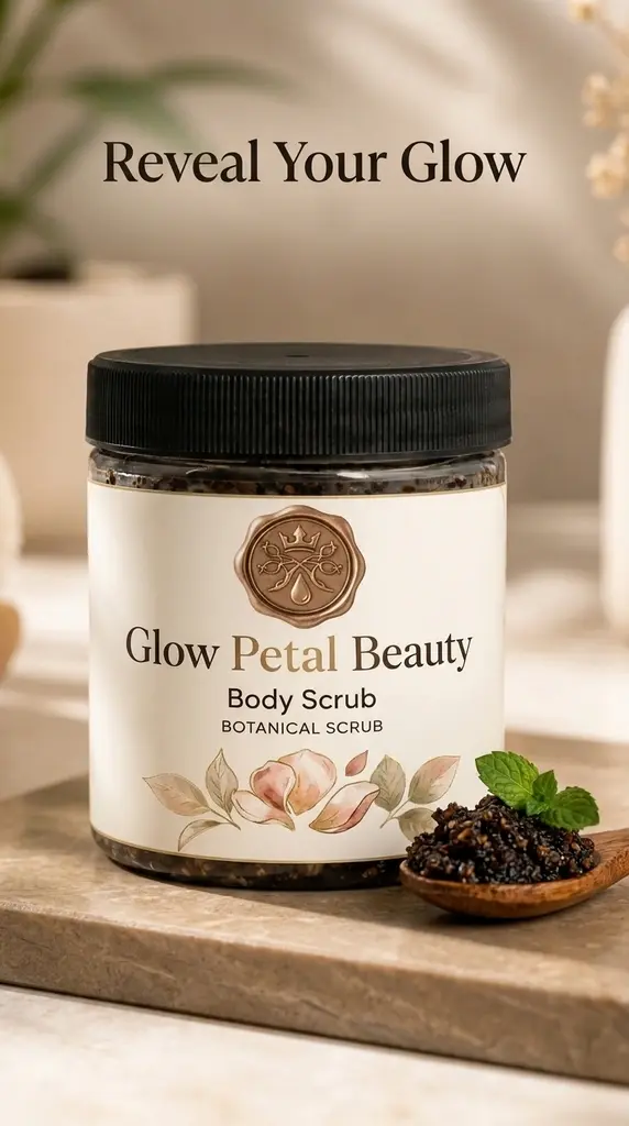 Glow Petal Beauty Body Botanical Coffee Scrub