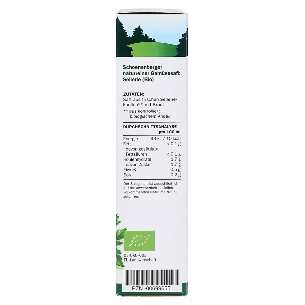 縮圖：德國草本大廠Schönenenberger BIO濃縮 芹菜汁/蒲公英汁 200ml x 3瓶一組
