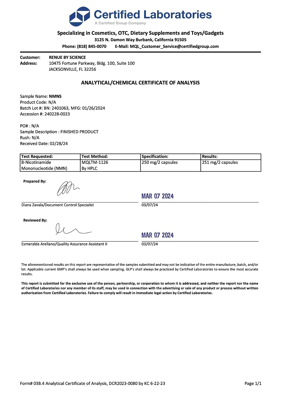 縮圖：美國FDA認證廠商 RENUE -NMN 舌下錠-240顆裝/專利脂質膠囊90顆裝