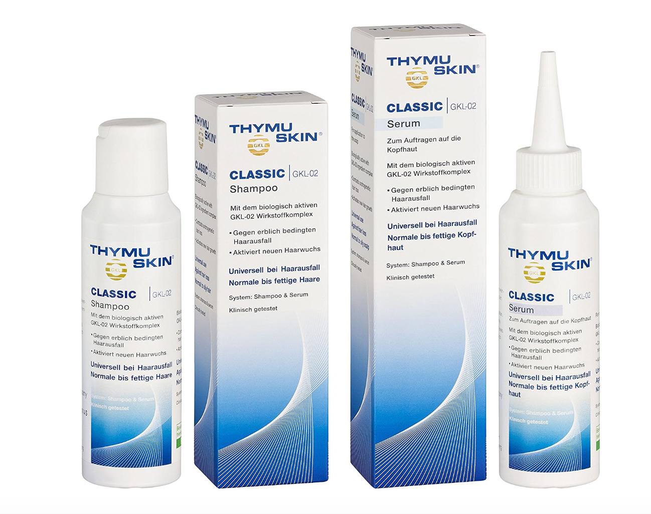 德國欣髮源Thymuskin Classic經典款 洗髮精 與 養髮精華液 各一瓶 200ml