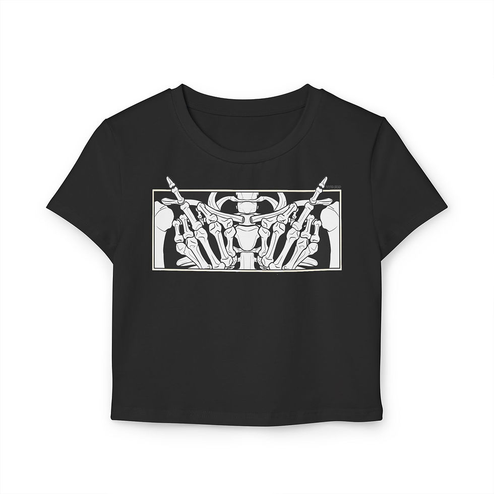 Thumbnail: Middle Fingers Up Till The Reaper Shows Up - Baby Graphic Tee