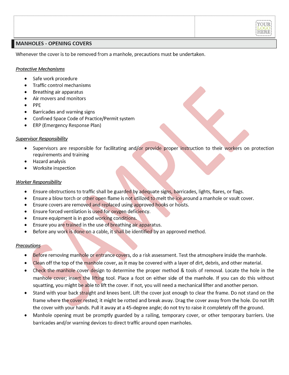 Manhole Safe Work Practice | Quick Safety