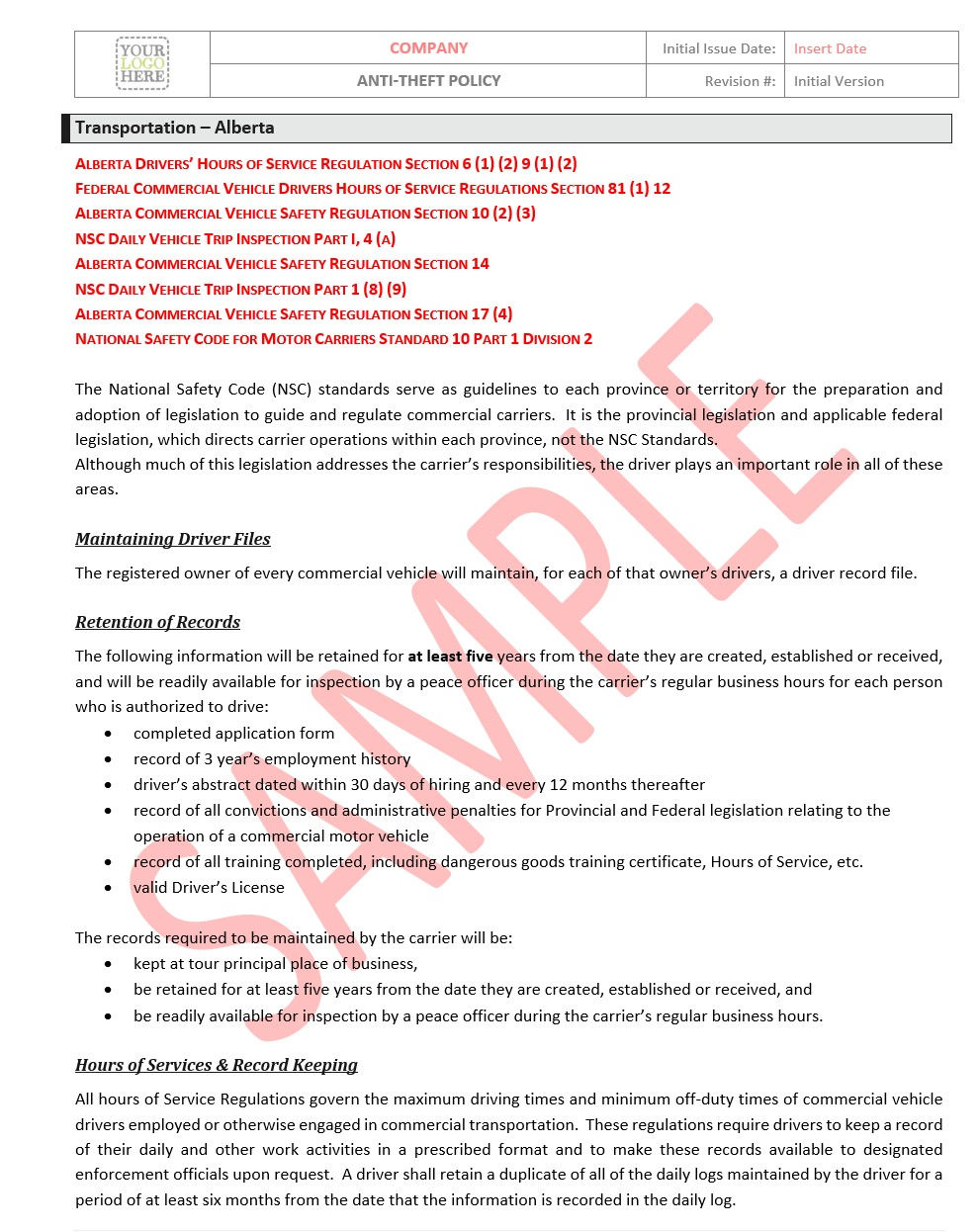 Transportation - Alberta RAVS