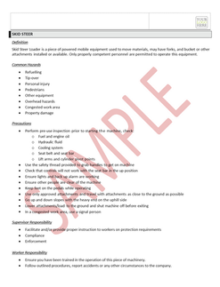 Safe Work Practice Template Customizable