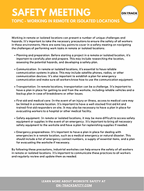 Free downloadable safety forms and templates for Canadian workplaces