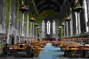 <img src="studyhall.jpg" alt text="study hall with great architecture and students studying">