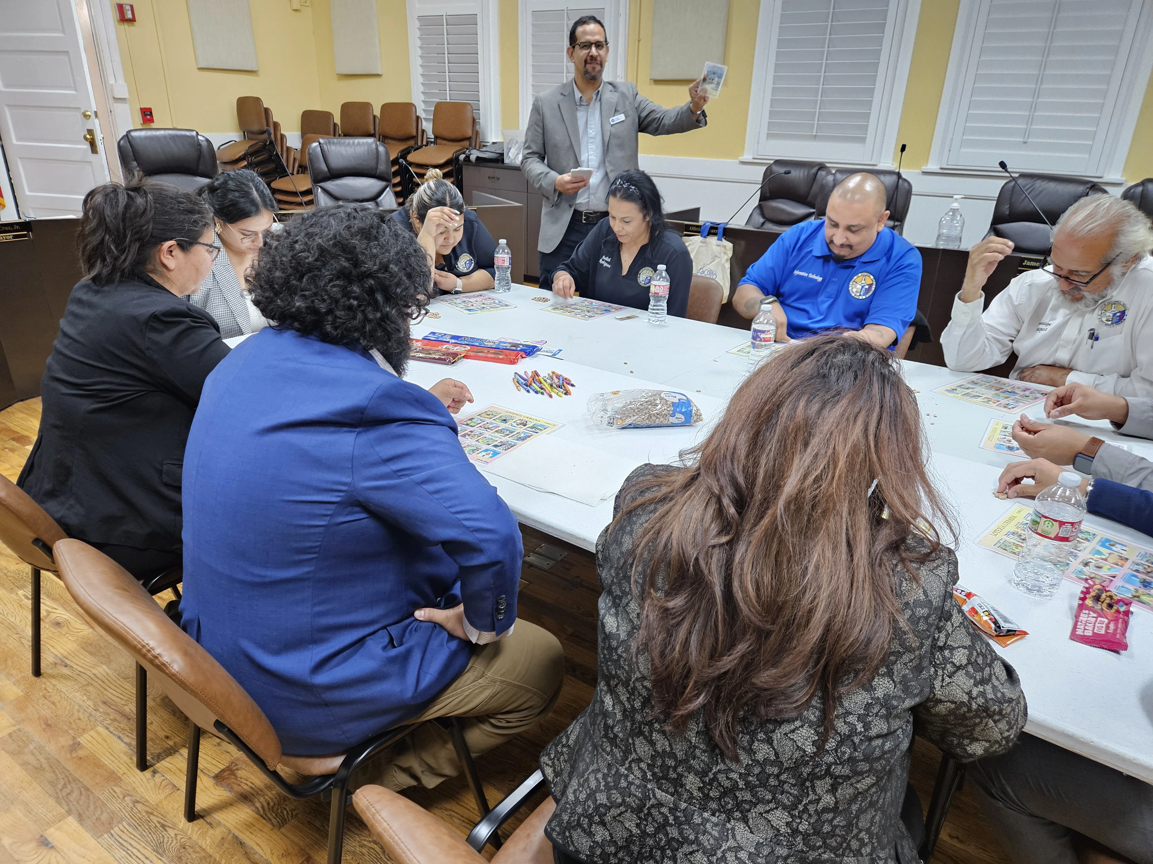 Community members engaging in discussions at the City of Socorro’s Community Open House on January 29.