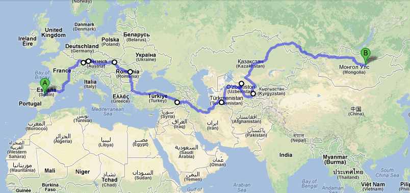 Ruta de Viaje