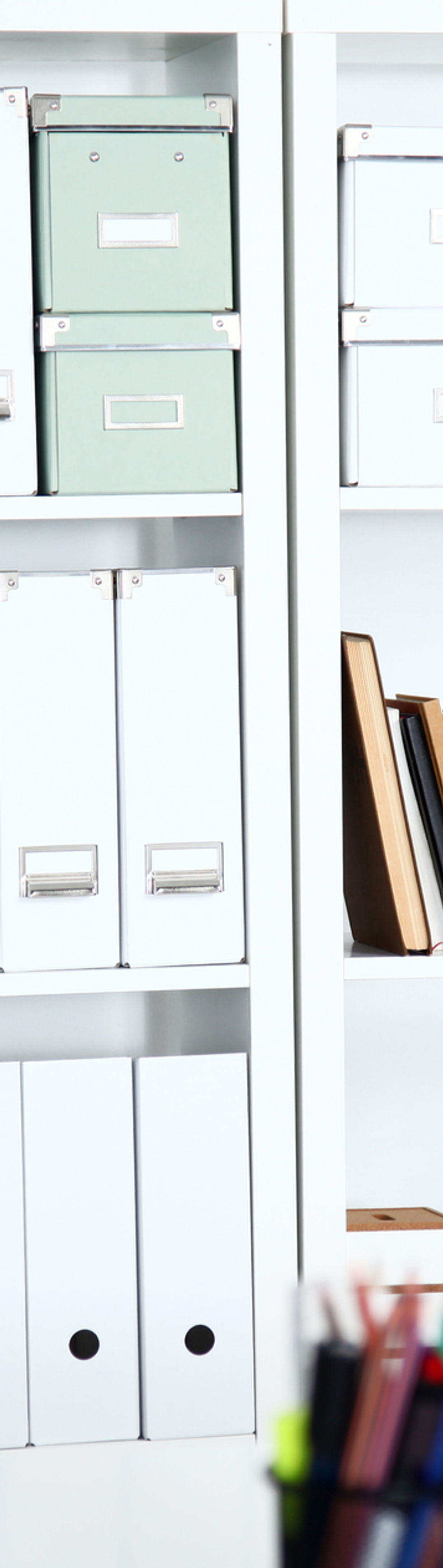 White office organization