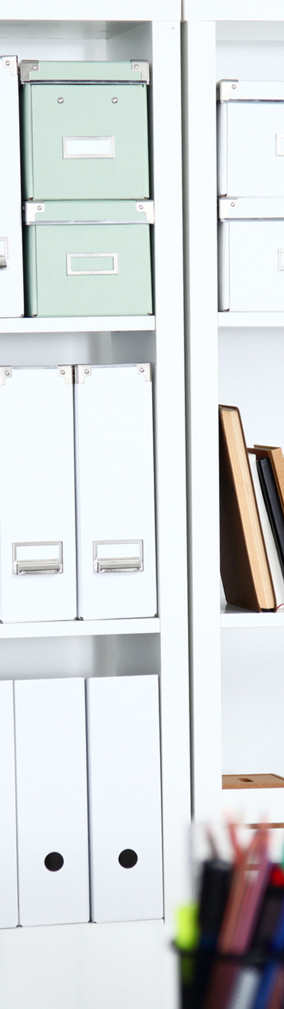 White office organization