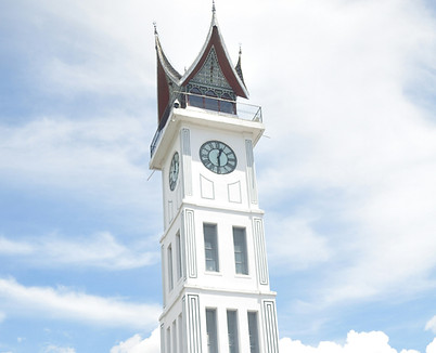 Jam Gadang clock tower in Bukittinggi, West Sumatra – iconic landmark and cultural attraction in Indonesia