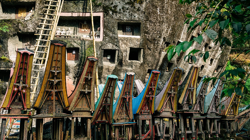 Torajan community during a traditional funeral ceremony in Tana Toraja, South Sulawesi