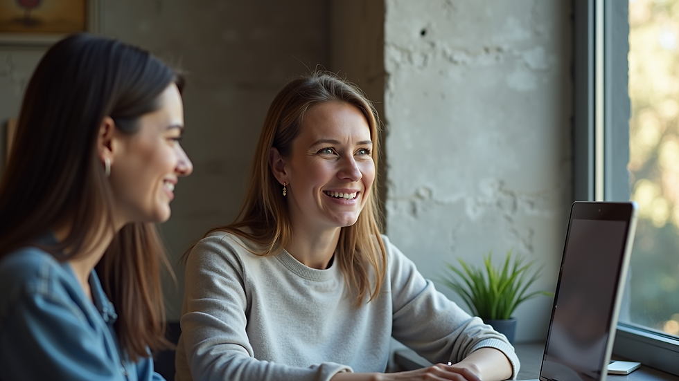 Close-up view of a learner practicing English speaking with a tutor online