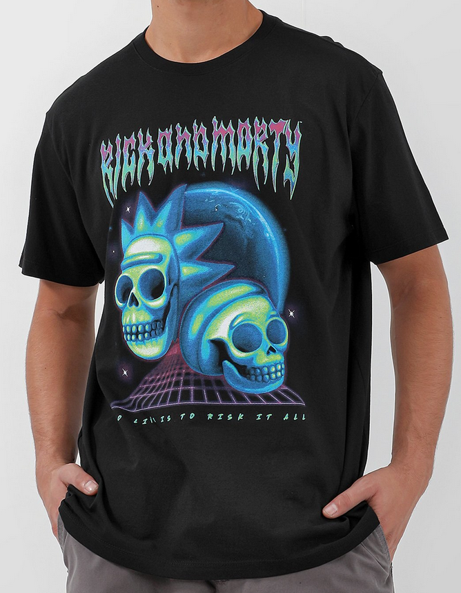Camiseta Rick Morty Skulls