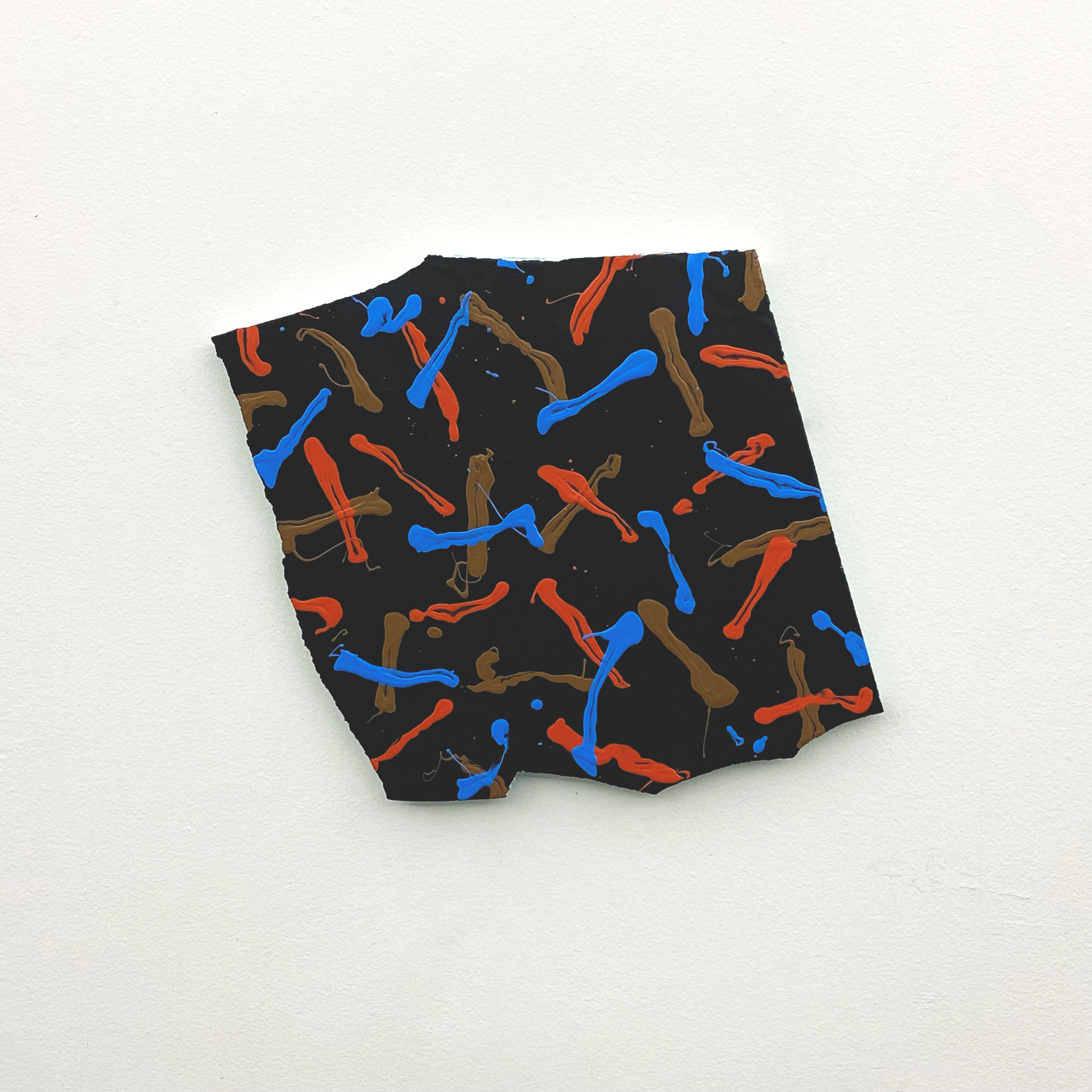 Red, Brown Chi, and Blue on Black