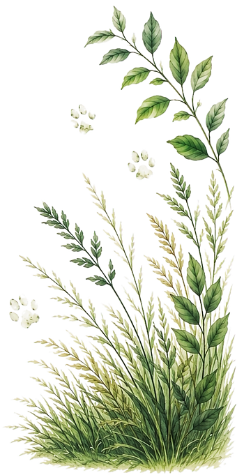 long grass and leaves