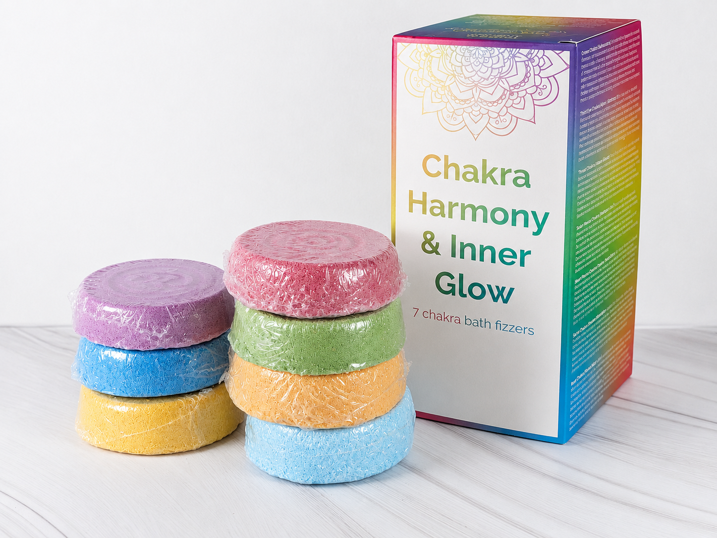 SET 7 BOMBAS DE BAÑO CHAKRAS – ARMONÍA Y EQUILIBRIO INTERIOR