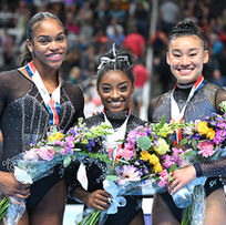     Biles becomes all-time all-around champion at Xfinity U.S. Gymnastics Championships in San Jose