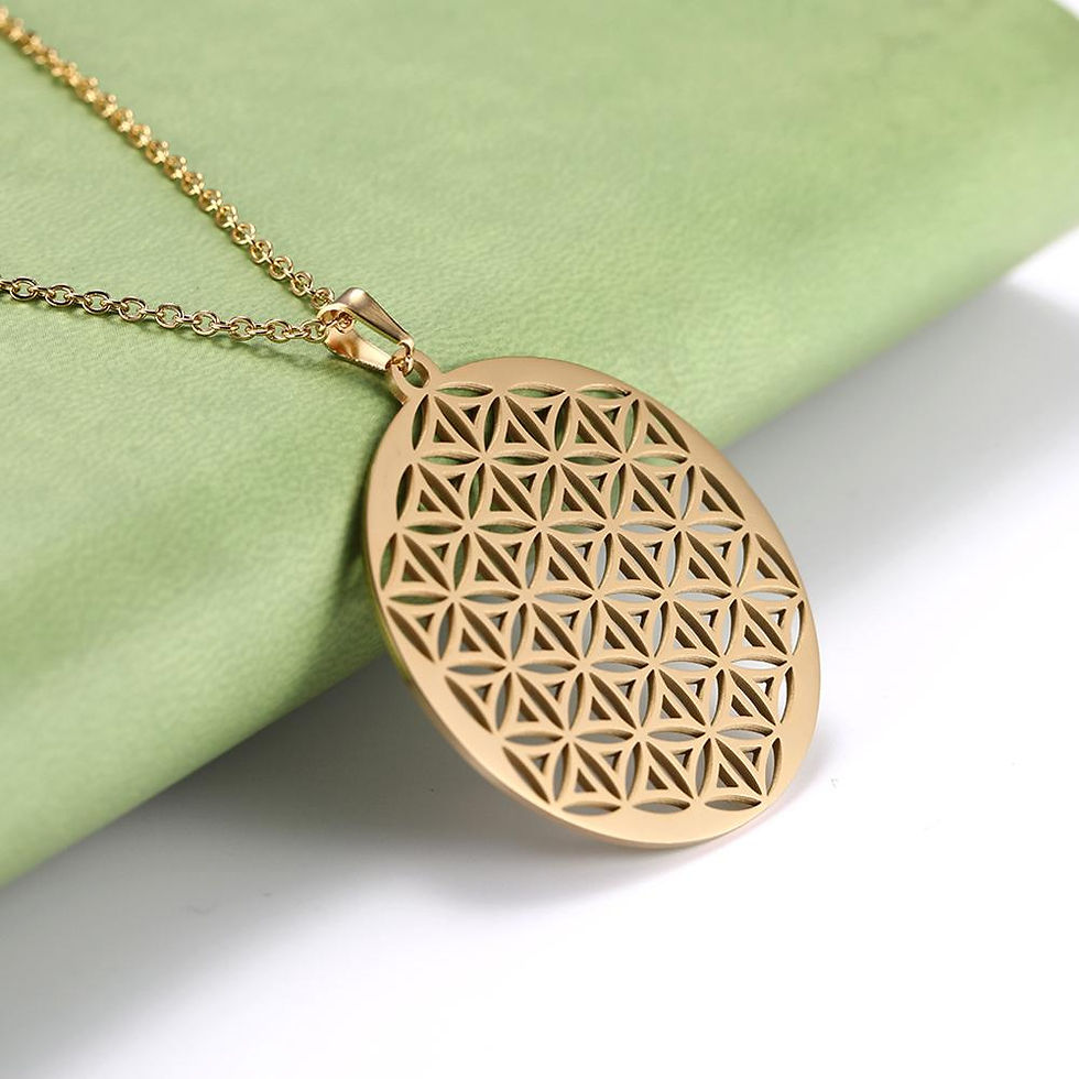 Thumbnail: Lemegeton Sacred Geometry Women Accessories Stainless Steel Necklace Jewelry