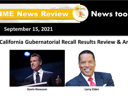 News Too Real show analyzes Calif recall vote precinct data and fact-checks Elder's slavery comment
